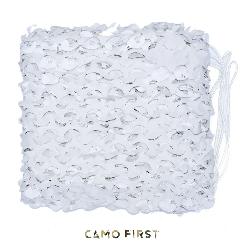 First S-circle Cut snow-white camouflage net, heavy-duty camo net for decoration - Image 2