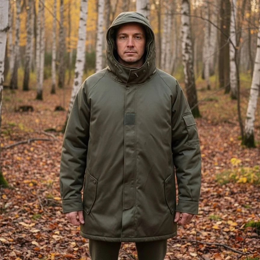 Parka dell'esercito francese in microporosa: protezione traspirante e antivento contro il freddo