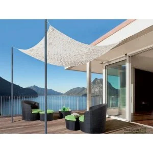 First S-circle Cut snow-white camouflage net, heavy-duty camo net for decoration