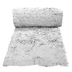 Filet de camouflage Camo First® snow au mètre : ombrage, déco et camouflage 3D réversible