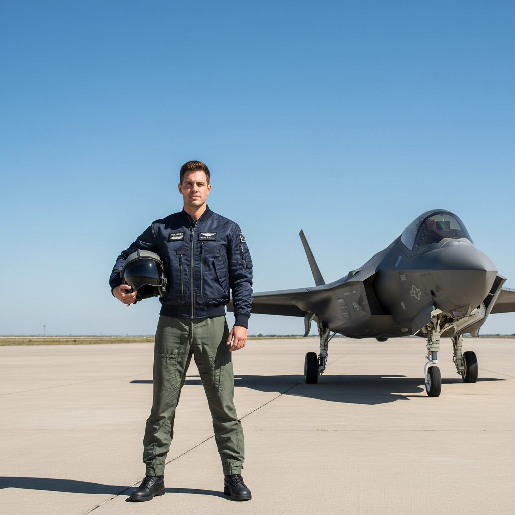 Blouson de pilote F-35 (bleu marine) – Image 2