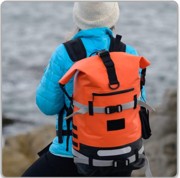 Sac à dos étanche FD Marine modulable 20/40L (orange) – Image 8