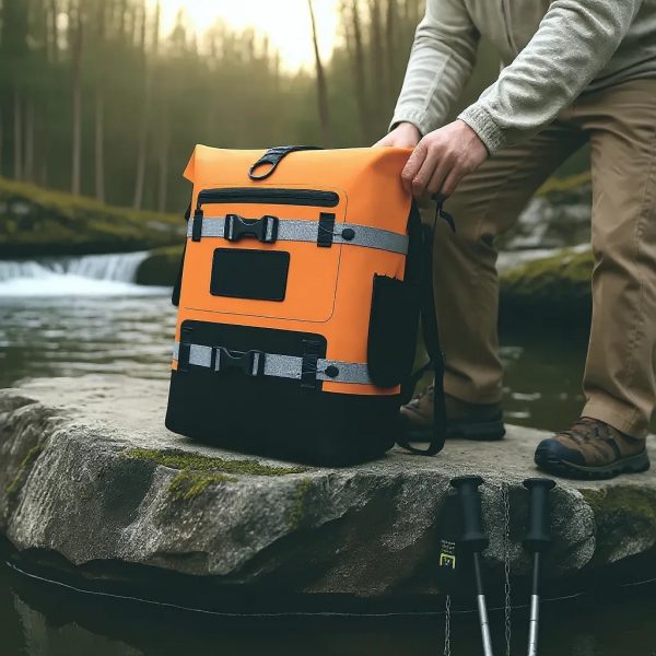 Sac à dos étanche FD Marine modulable 20/40L (orange) – Image 9