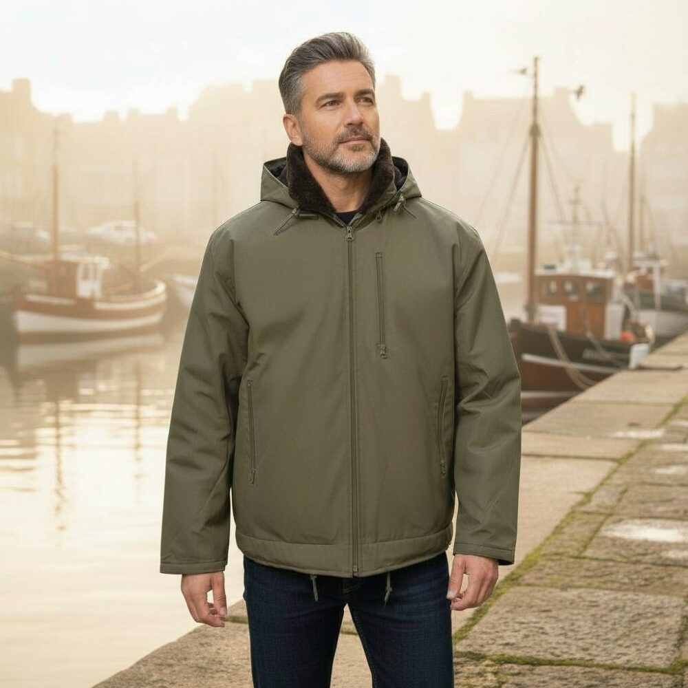 Composition De Pluie Par Mauvais Temps Avec Vue Isolée De L'homme
