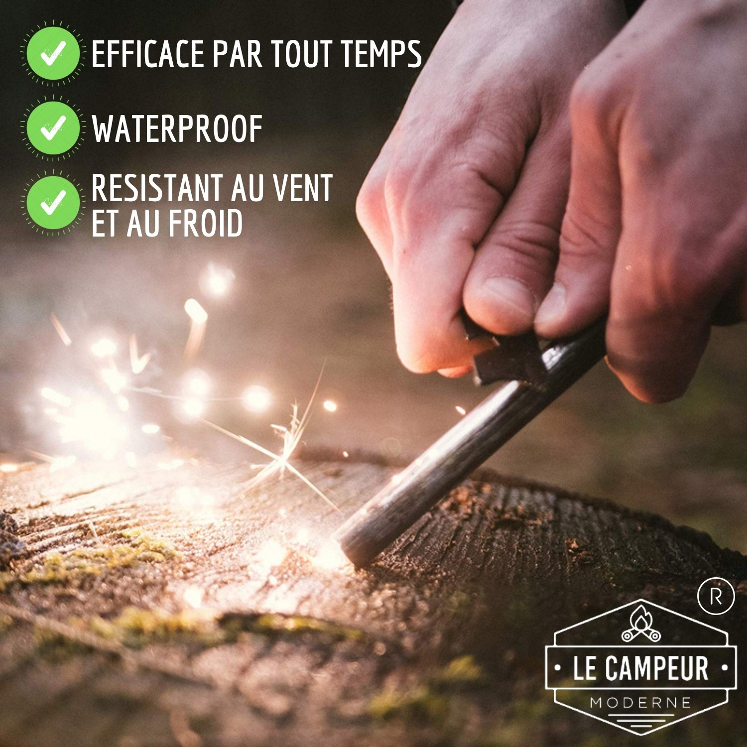 Pierre à feu le campeur moderne