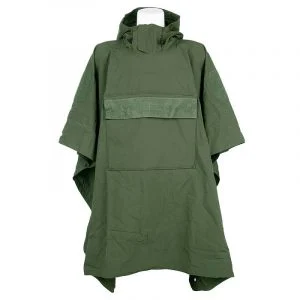 Poncho Tarp Softshell Outbreak green: breathable, water-repellent hiking protection