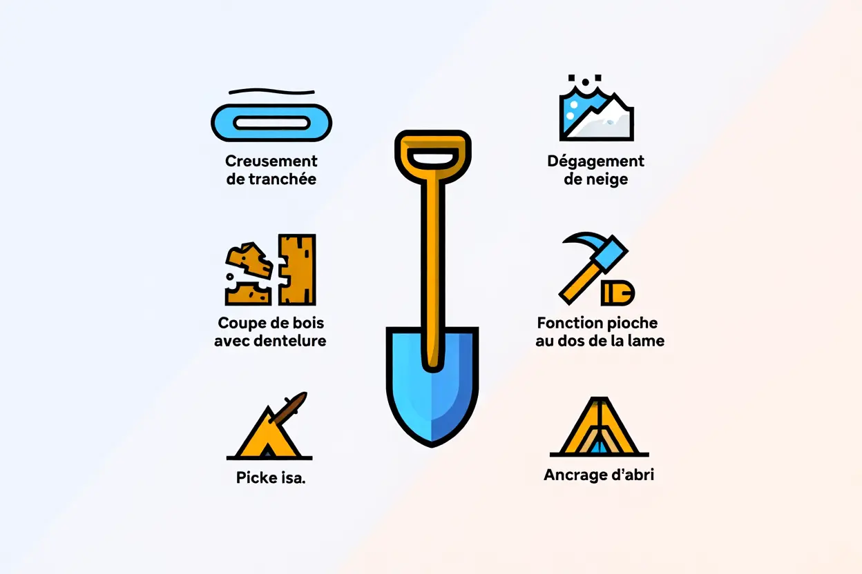 Polyvalence pelle pliante