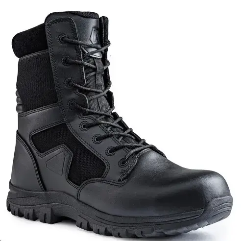 bottes-combat-noires-montantes-finition-cuir-materiaux