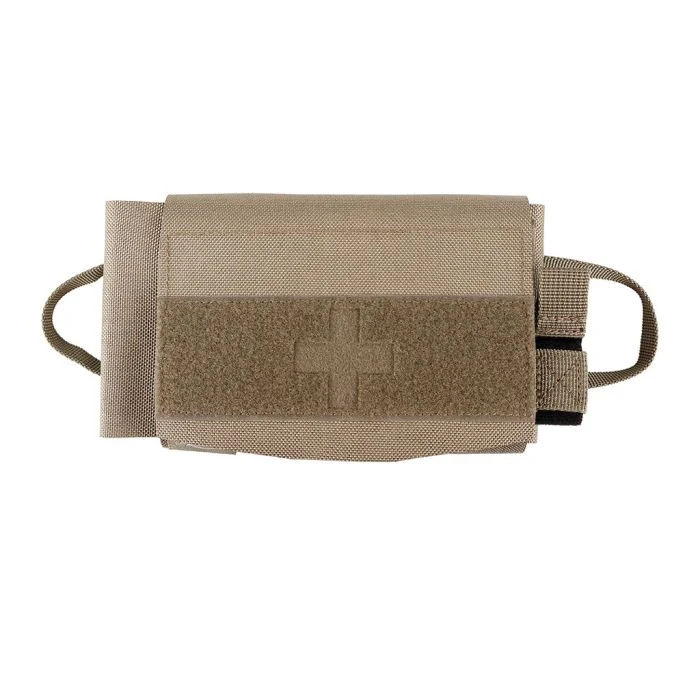 pochettes-premiers-secours-nylon-kaki-symbole-croix-systeme
