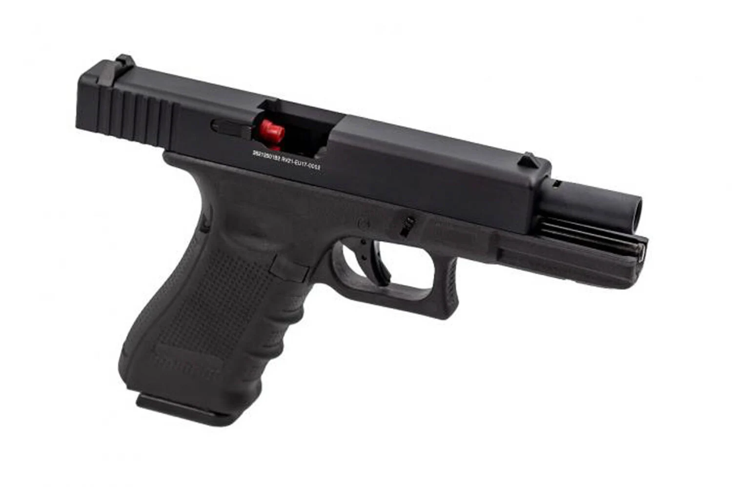 Réplique Glock airsoft EU7 gaz noir 300 FPS, pistolet semi-automatique factice avec ressort et culasse ouverte
