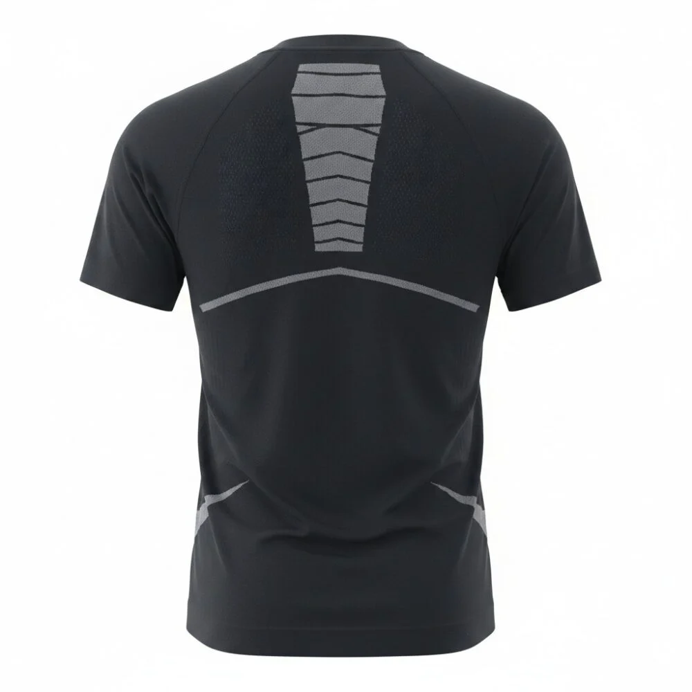 T-shirt traspirante Opex senza cuciture, nera - immagine 2
