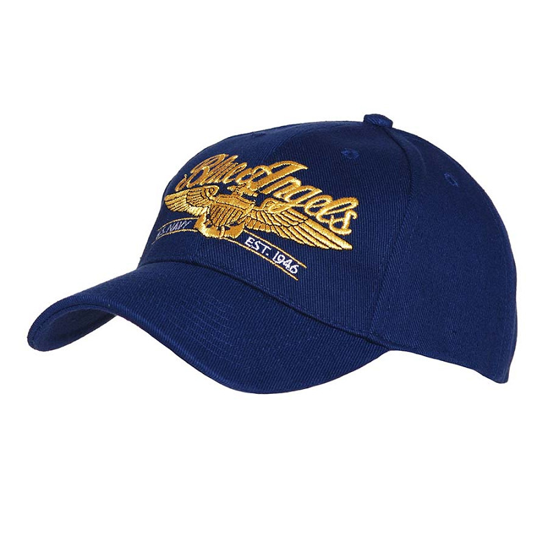 Casquette bleu marine à logo Golden Wings des Blue Angels embroidered, recommandée en coton 100% pour la Navy US.