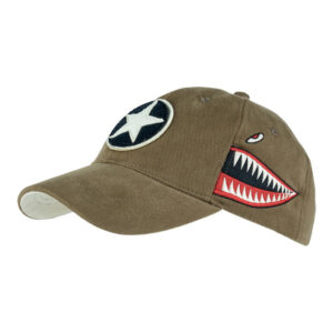 Casquette baseball P-40 Curtiss – Coton 100%, style pilot vintage