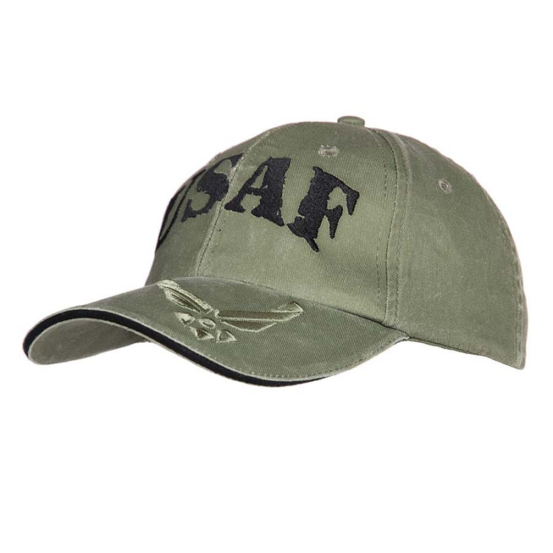 Casquette USAF brodée vintage noir, taille réglable