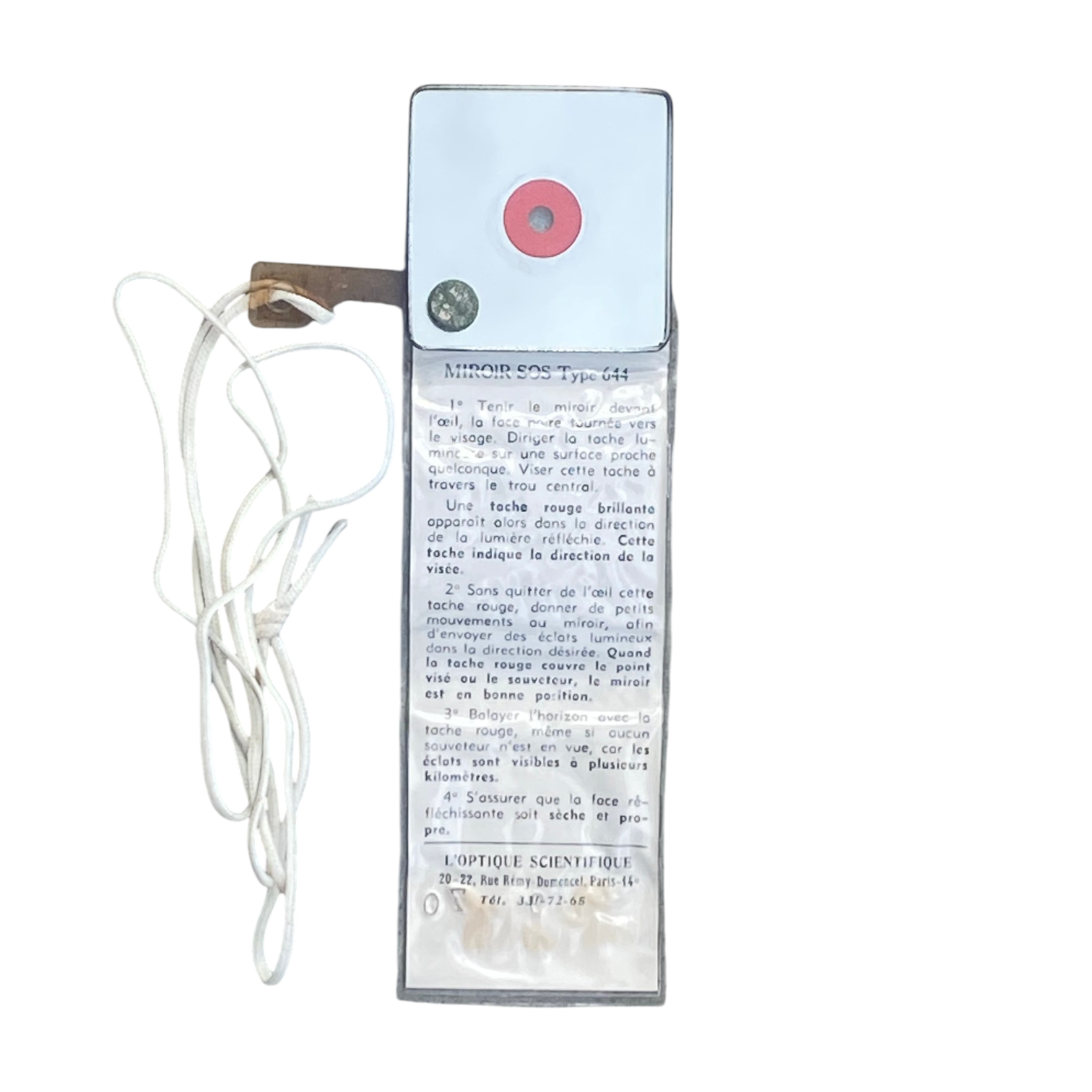 Miroir SOS type 644 | Signalisation survie militaire compact – Image 3