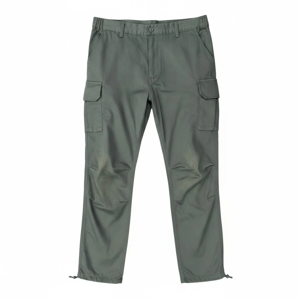 Pantalon treillis M64 militaire homme kaki avec poches cargo latérales et bas ajustables.