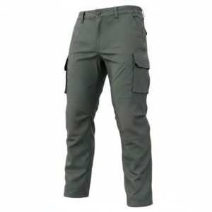 Pantalon treillis M64 militaire homme, pantalon cargo olive avec poches latérales sur les cuisses et taille élastiquée.