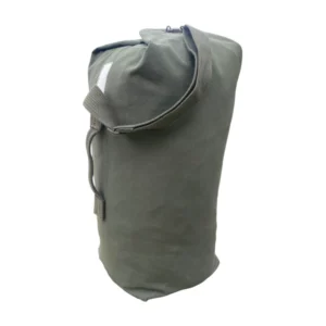 Sac paquetage militaire vert de l'Armée de l'Air 35 litres, sac de moulage vert avec sangle et poignée.