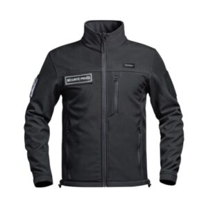 SÉCU-ONE Softshell jacket flap Private Security black