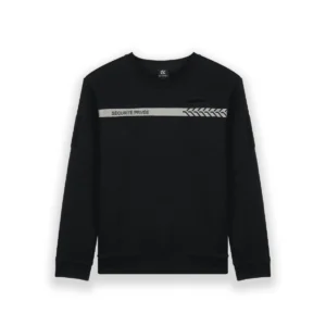 Sweatshirt Private Sicherheit schwarz mit grauem Streifen GK - Größen XS bis 5XL