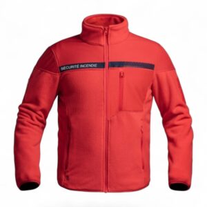 Veste Polaire SÉCU-ONE Sécurité Incendie rouge