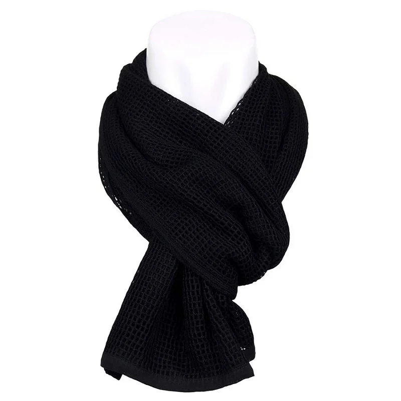 Écharpe filet noir militaire et tactique pour camouflage outdoor