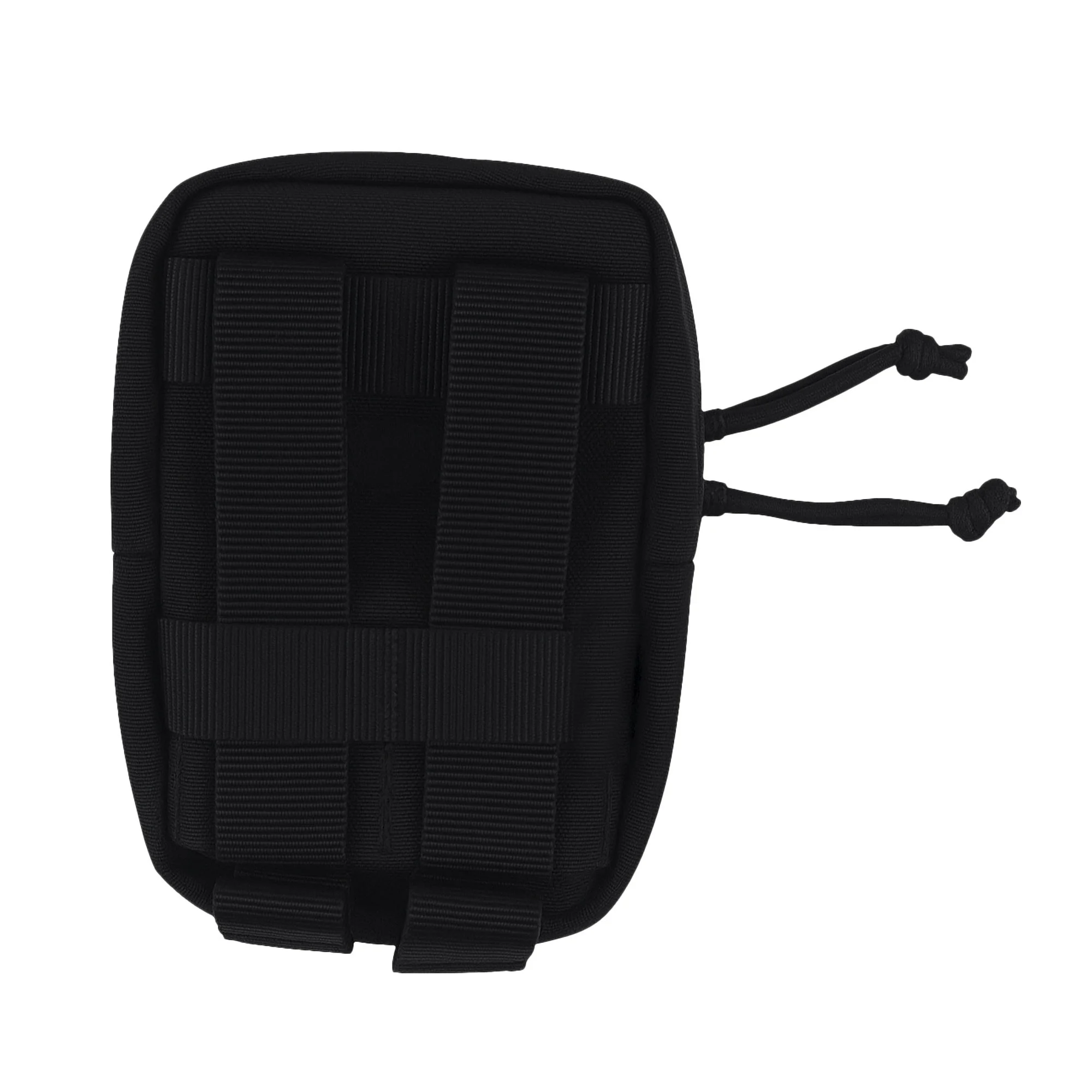 Mini pochette multifonctions Utah noire avec attache et sangles élastiques, design compact et extérieur zippé.