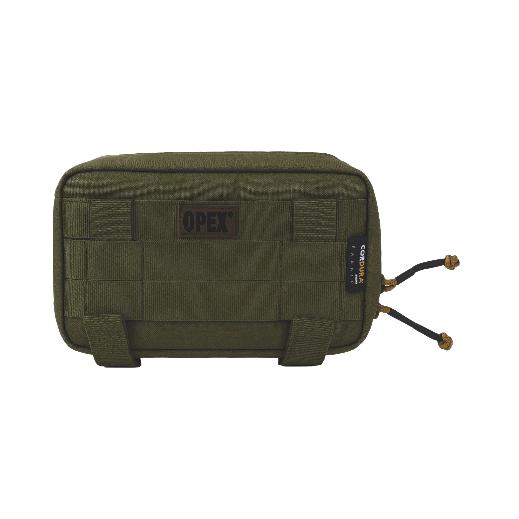 Pochette horizontale multifonctions Wyoming noire/verte/tan, extérieure kaki avec sangle et attaches MOLLE, zips double tiroirs.