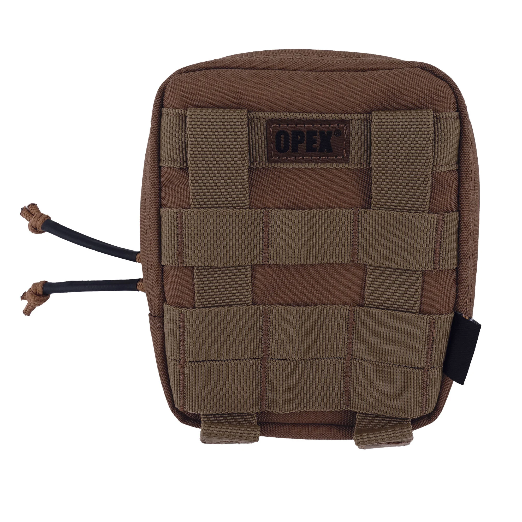 Pochette compacte multifonctions Arkansas de couleur kaki avec sangles MOLLE et bandeau OPEYX, pochettes et cordons de serrage.