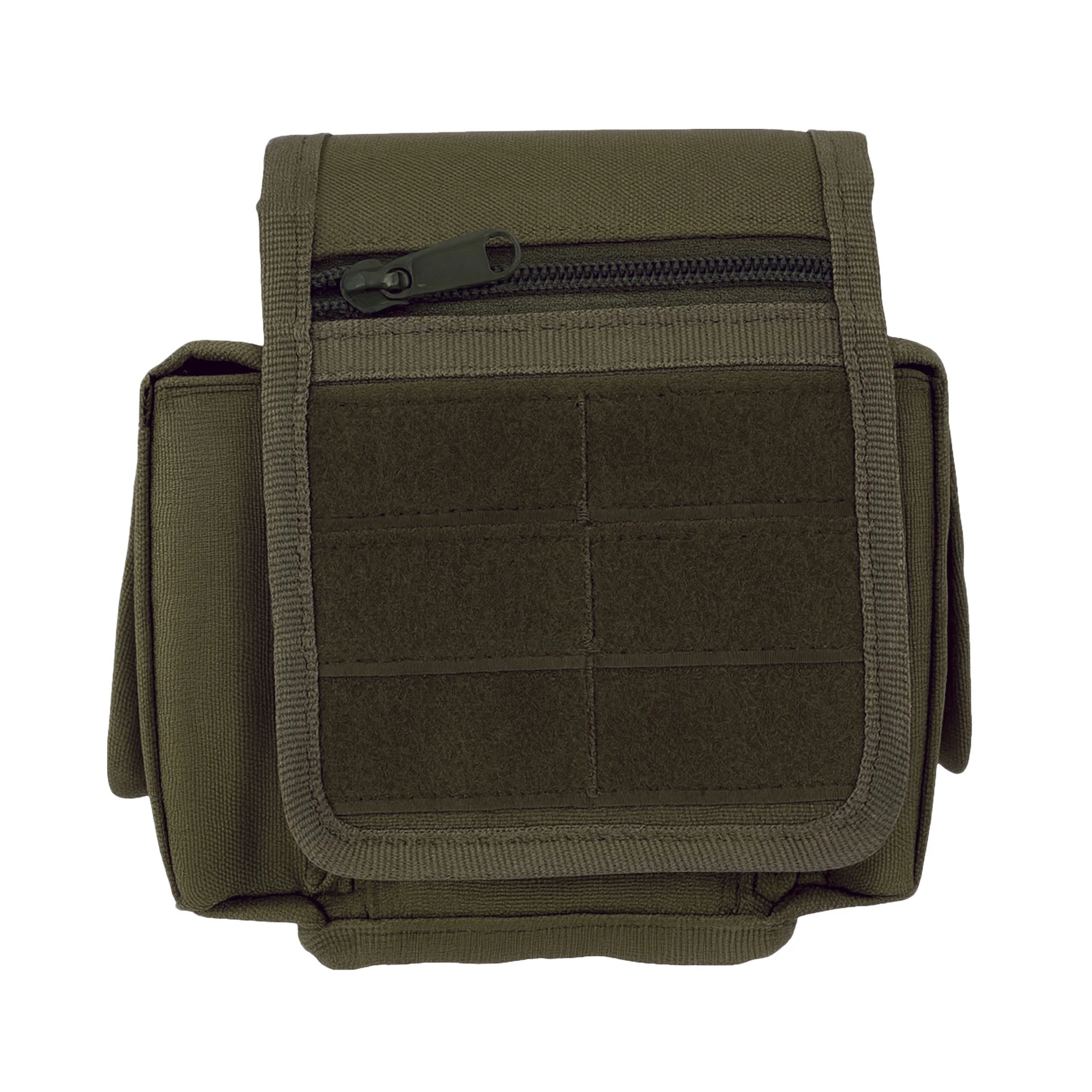 Pochette multifonctions Colorado kaki, couleur olive, avec fermeture à glissière et panneau Velcro, pochettes latérales et planche frontale.