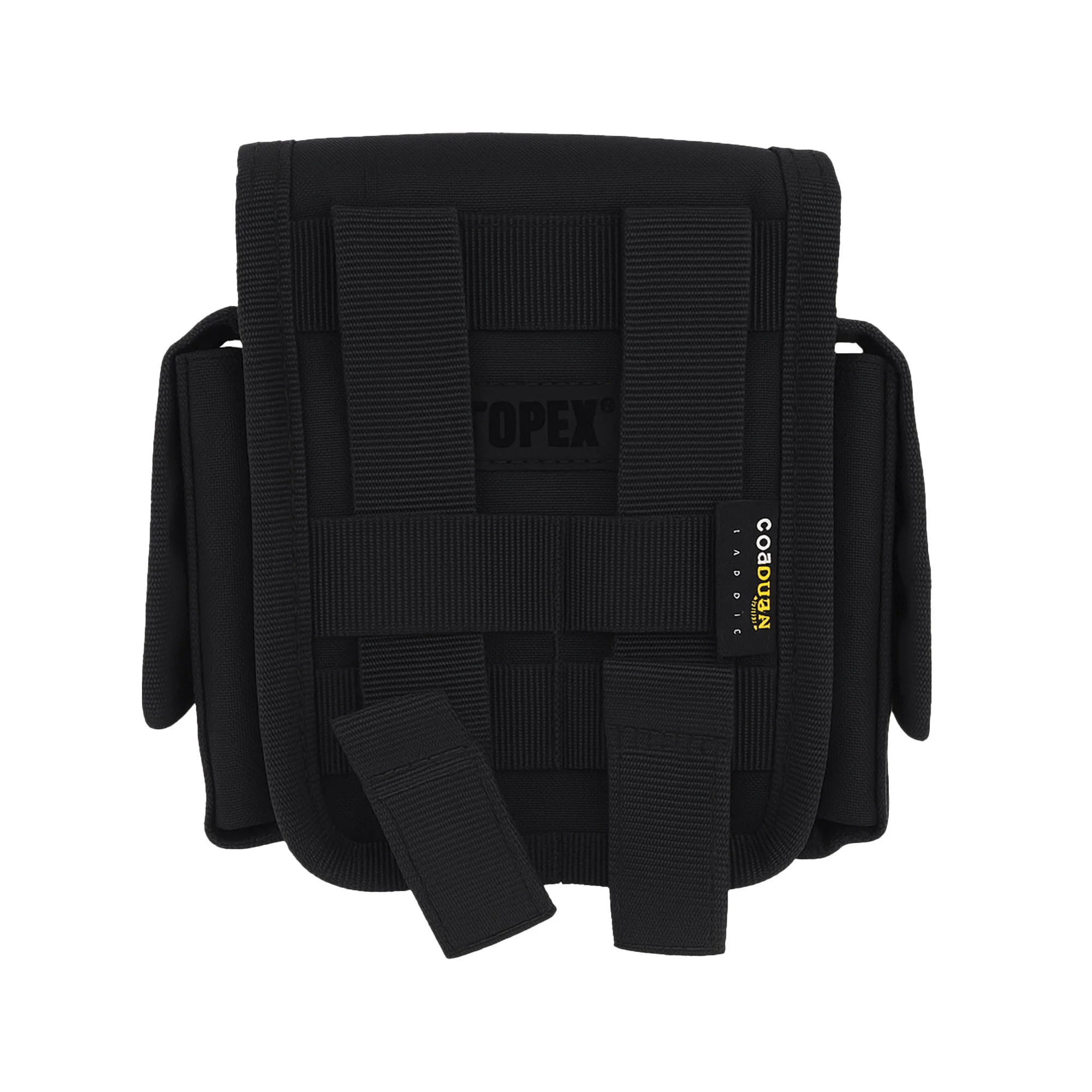 Pochette multifonctions Colorado noire, dos renforcé de sangles MOLLE et compartiments latéraux.