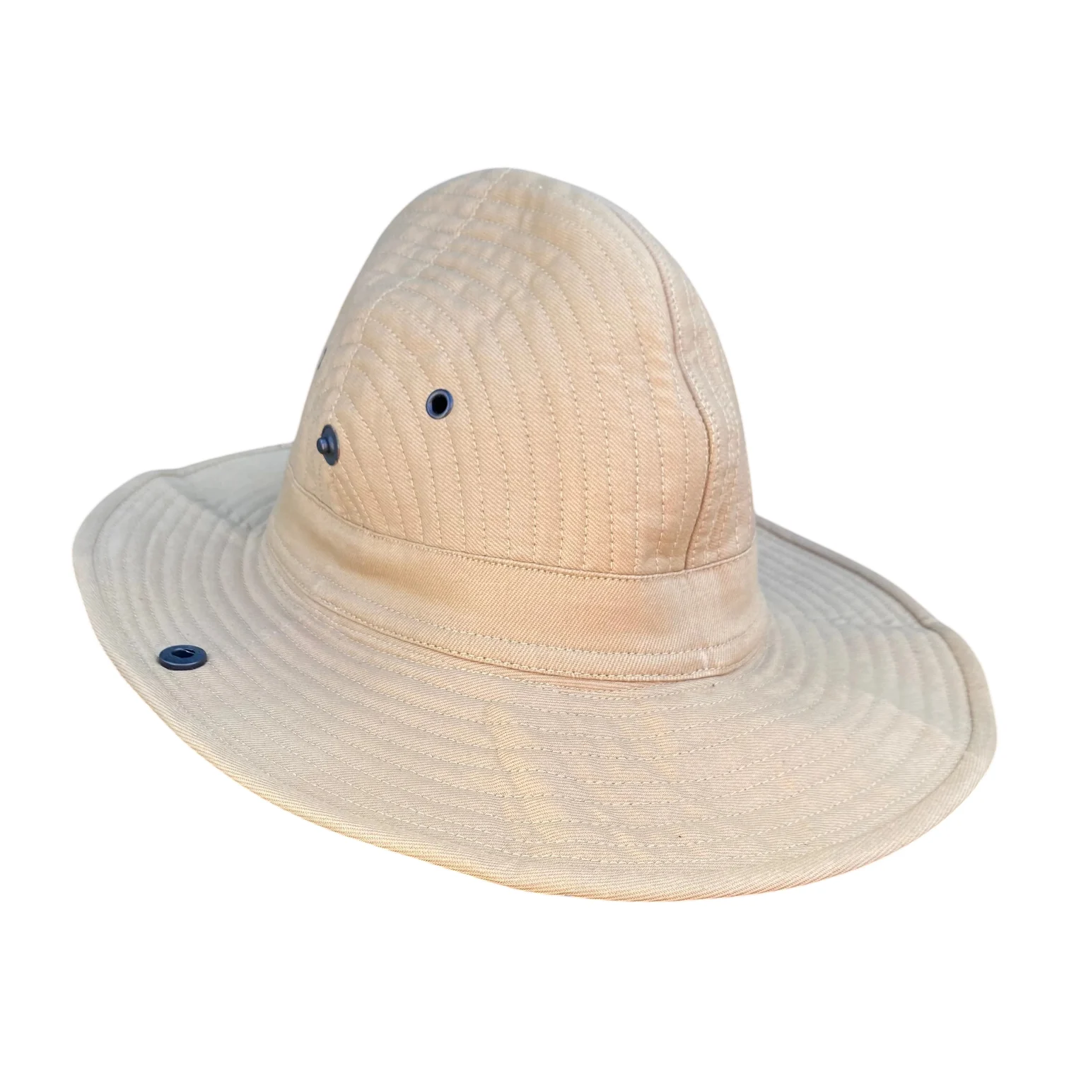 Chapeau de brousse sable en toile légère avec jugulaire – Image 4