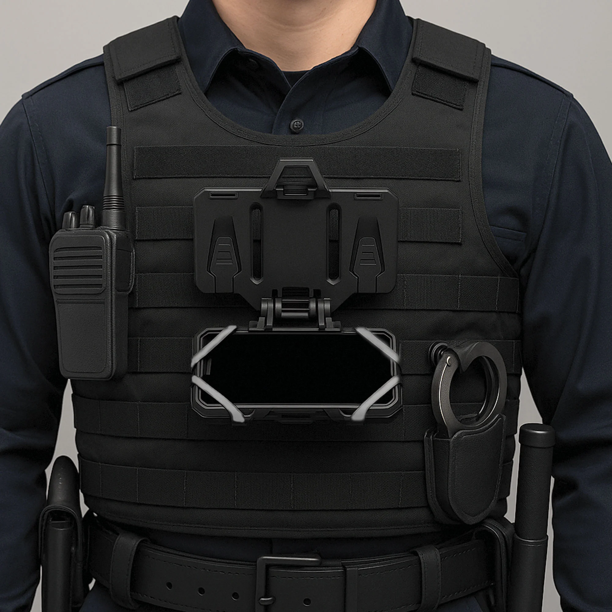 Support de téléphone molle pour Gilet Tactique - Coloris noir – Image 4